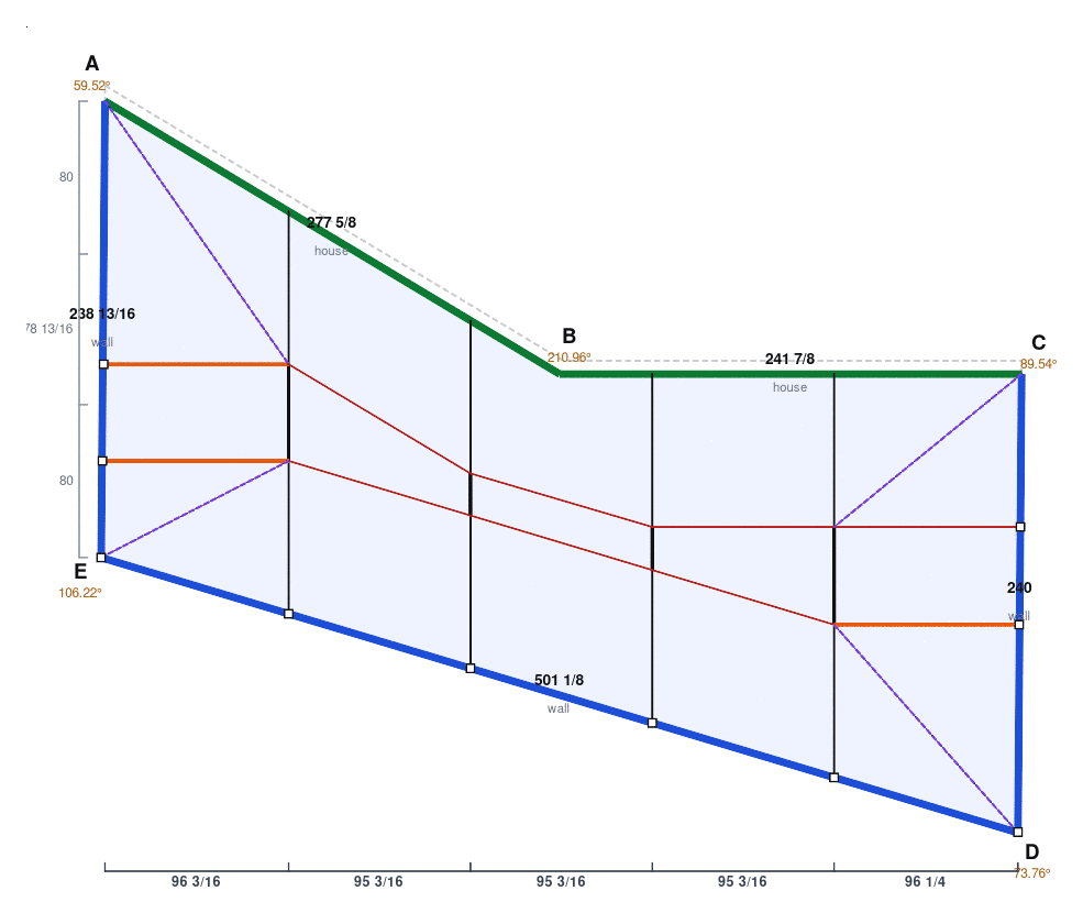 Engine plan: the house side jogs